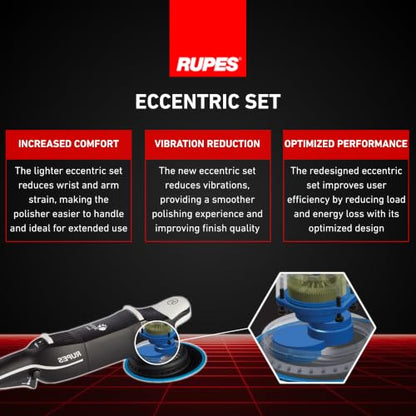 RUPES BigFoot LHR21 Mark V Random Orbital Complete Polishing Kit | Includes D-A High Performance Polishing Pads, Compounds, Cloths, Claw Pad, Cable Clamp, Apron, & Tool Bag | PrecisionPro Pad - size: Complete Kit