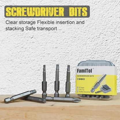 T25 Torx Bit Set, 18 PCS, 2 Inch | S2 Steel, High Torque Star Impact Driver, 1/4" Hex Shank Magnetic, Decking Installation, Fence Building, Wood Construction - size: T25-18pcs