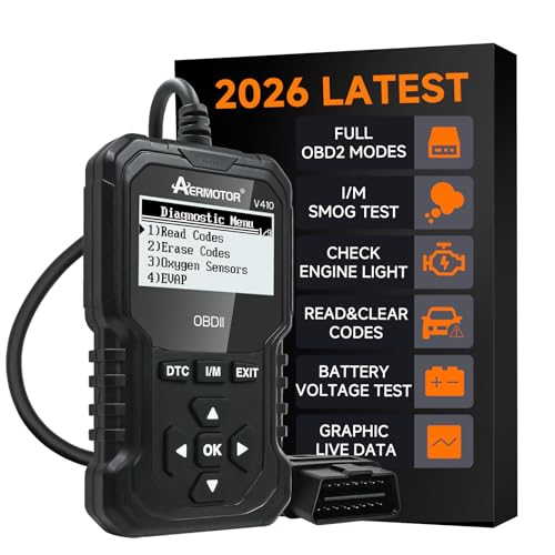 OBD2 Scanner, V410 Car Scanner Diagnostic Tool: Engine Fault Code Reader Scan Tool with Live Data/Freeze Frame for All OBDII Cars After 1996,Black - color: black