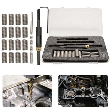 Saihisday 35119S M11 x 1.5 Head Bolt Thread Repair Kit, Wire Thread Inserts Replacement for Kia Replacement for Isuzu Replacement for Honda Replacement for Toyota Replacement for Hyundai
