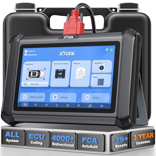 XTOOL D7S Bidirectional Scan Tool with ECU Coding, 4000+ Active Tests, OE All System Diagnostics, CAN FD/DoIP/FCA, 39+ Resets, Crankshaft Relearn, Professional OBD2 Scanner for Advanced Diagnostics