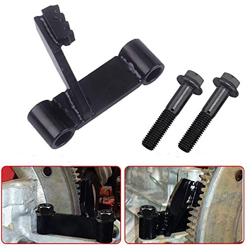 Chelhead LS Flywheel Locking Tool Compatible with GM RWD LS Engines | Black Oxide 1/4-Inch Steel Flexplate Holder with Grade 8.8 Bolts for Harmonic Balancer Service on Manual or Automatic RWD - color: Black