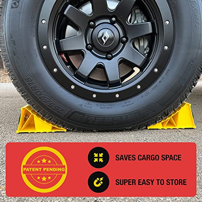 THD MagChocks - Magnetic Wheel Chocks - RV Wheel Chocks for RV Trailer - RV Tire Chocks, Trailer Wheel Chocks and Camper Wheel Chocks Rubber Wheel Chock for Heavy-Duty Security (2pk)