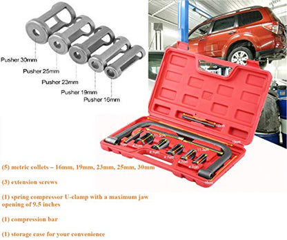Valve Spring Compressor, Auto Compression Clamp Tool Service Kit for ATV, Car, Motorcycle,Small Engine Vehicle Equipment,Valve Spring Compressor ToolsAutomotive Tool C Clamp Service Set,10 Pcs