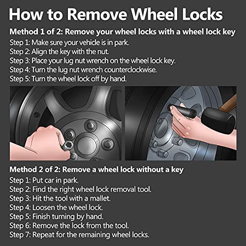 BELEY Spline Wheel Lock Lug Nuts Key Socket Automotive Wheel Anti-Theft Screws Remover Socket Keys Remover Kit (12pcs for Benz)