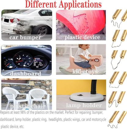 220w Plastic Welder,Upgraded 2 in 1 Plastic Welding Kit,Plastic Repair Kit 1000pcs Hot Staples & 92pcs Plastic Welding Rods for Car Bumper Plastic Crack Repair(Black) - style: Hot Staples-black