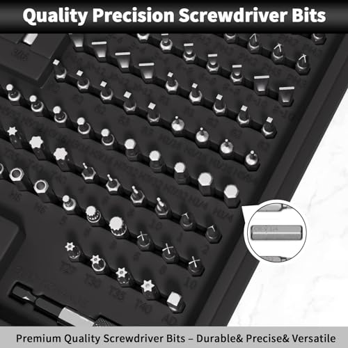 ENERTWIST 228 Pcs Screwdriver Bit Set, CR-V 1/4" Hex Shank Includes Rare Security Bits, Nut Drivers, and Magnetic Bit Holder, Ultimate Driver Set with Sturdy Tool Box