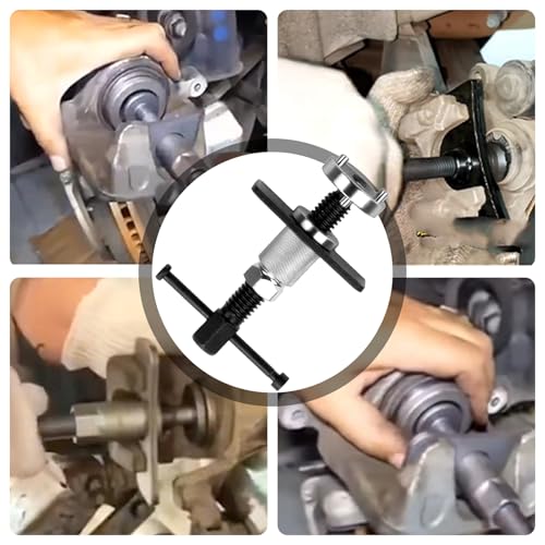 Car Brake Piston Wind Back Tool, 3pcs/Set Brake Caliper Piston Rewind Tool, Auto Rear Brake Pad Wind Back Tool, Brake Caliper Wind Back Tool for Replacement of Rear Brake Pad (Black)