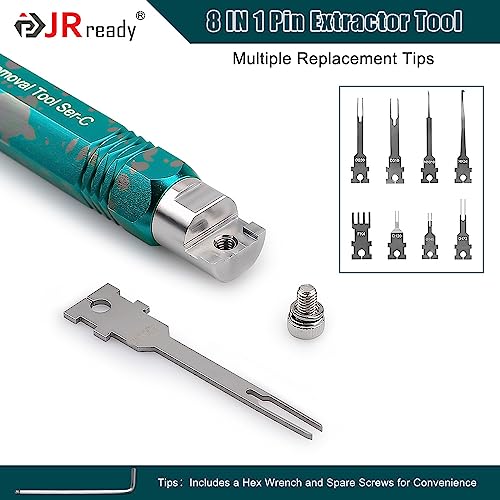 JRready ST5255 Pin Extractor Tool,Terminal Removal Tool Includes 8 Pcs Replacement Tips,Suitable for AMP/Delphi/Molex/Bosch Connector Etc.,Automotive/Computer Repair Terminal Release Tool Kit - size: ST5255 Pin Extractor Tool Kit