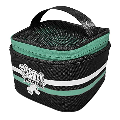 Bundle-4 Items: Bearing Press red, BPM Blue 4 Pack Wheels, Wheel Bag Black/Blue and Black/Green
