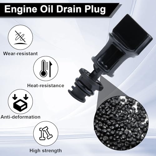 6 PCS Oil Drain Plug, Engine Oil Drain Plug No Leak with Oil Drain Plug Removal Tool | Replacement OEM 06L103801 Compatible with Audi A3 A4 A5 A6 B9 Q5 Q7