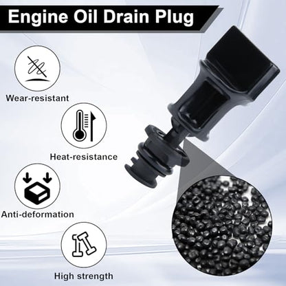 6 PCS Oil Drain Plug, Engine Oil Drain Plug No Leak with Oil Drain Plug Removal Tool | Replacement OEM 06L103801 Compatible with Audi A3 A4 A5 A6 B9 Q5 Q7