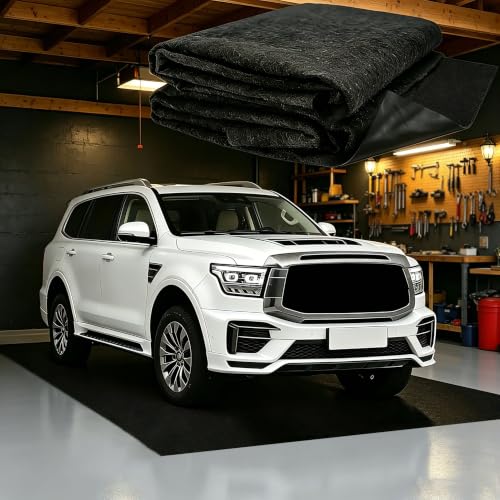 7'4"x17' Oversized Garage Floor Mat – Oil Absorbent & Leak-Proof PE Backing, Heavy Duty Full Coverage Protector for Full-Size Trucks SUVs RVs, Trimmable Non-Slip - size: 7'4" x 17'