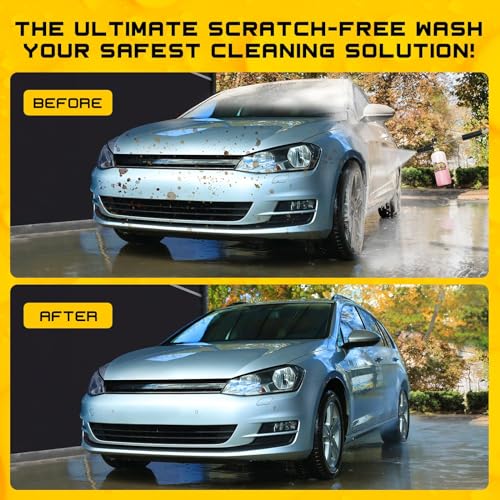 Foam Cannon for Pressure Washer, 1L Bottle Snow Foam Cannon with 5 Pressure Washer Nozzle Tips, 1/4 Inch Quick Connector, Compatible with Gas Pressure Washers&Electric Pressure Washers | Foam Cannon