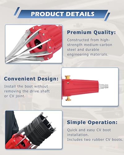 DAYUAN Pneumatic Air Power CV Joint Boot Expander Install Removal | Fits 20-115mm Most Flexible Rubber CV Boots & Steering Boots，110 Psi Max，Not For Rigid PVC or Low-Elasticity Boots
