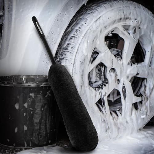 H.O.W 360° Microfiber Wheel Rim Tire Brush for Cleaning Tires