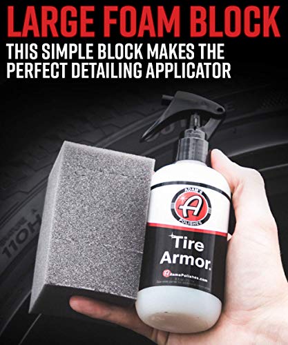 Adam's Polishes Block Applicator (6 Pack) Trim Dressing & Tire Shine Applicator Pad for Car Detailing | Reusable & Customizable Durafoam | for Use After Car Wash Wheel Cleaner - size: 6 Pack