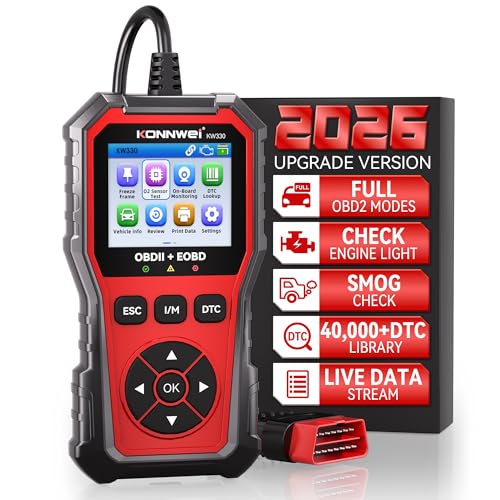 KONNWEI OBD2 Scanner Diagnostic Tool KW330, Check Engine Code Reader with Battery Voltage Test, Live Datastream, Freeze Frame, Car Scanner Diagnostic Tool for All OBDII Car Since 1996