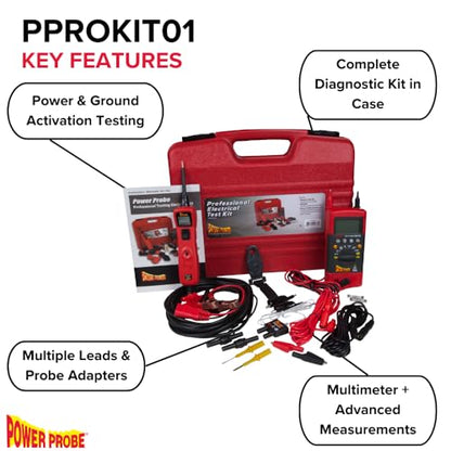 Power Probe 3 Circuit Tester with Multimeter & Accessories (PPROKIT01)