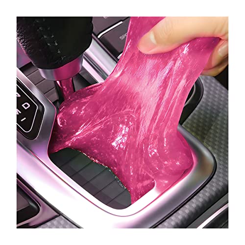 Moly Magnolia Car Cleaning Gel for Vents and Keyboards, Pink | soft putty texture, lifts dust from narrow gaps, for car interiors PCs and cameras, car interior accessories - color: Pink