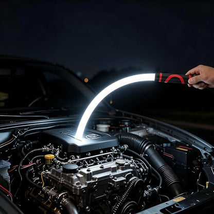 Rechargeable Bendable LED Work Light Stick, 3 Adjustable Brightness Modes, 360 Flexible Neck High Lumen Torch for Mechanics Car Repair Narrow Spaces