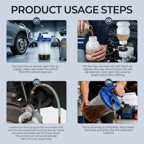 3L Vacuum Brake Bleeder Kit, Vacuum Pump Kit, ABS Brake Bleeding Tool with Large Tank, Lightweight Precision Flow Control System, Suitable for Cars, Motorcycles, Trucks, and SUV