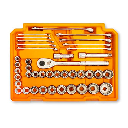 GEARWRENCH Mechanics Tool Set in 3 Drawer Storage Box, 257 Pc, 1/4 in 3/8 in and 1/2 in Drive, Metric/SAE | GW72XLCBMTS