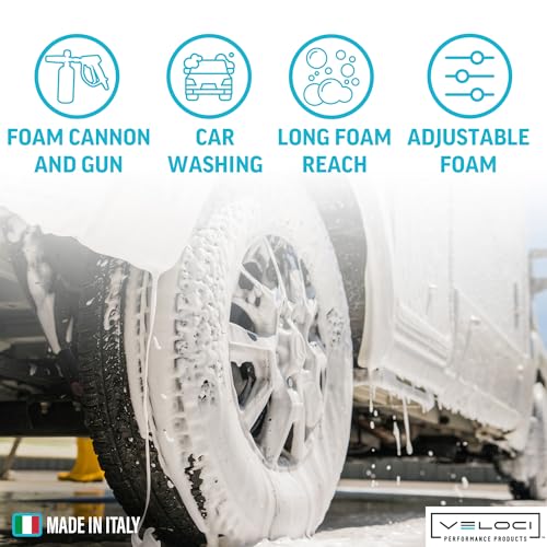 MTM Hydro Wide Mouth PF22 Foam Cannon and SG28 Trigger Gun Kit for Pressure Washer Commercial Grade Made in Italy