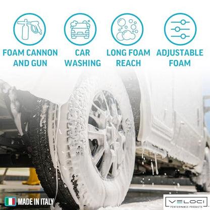 MTM Hydro Wide Mouth PF22 Foam Cannon and SG28 Trigger Gun Kit for Pressure Washer Commercial Grade Made in Italy