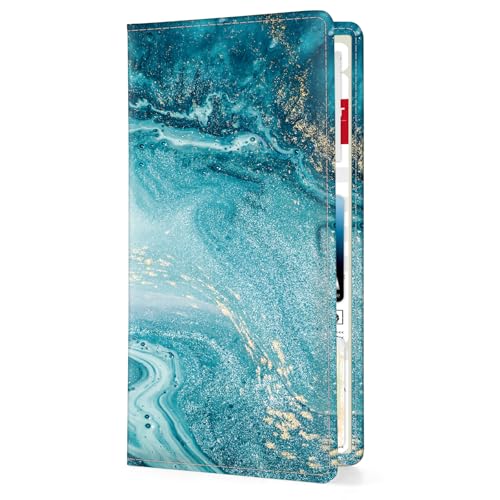 Car Registration and Insurance Holder，Colour Patterns Men Women Car License Document Registration and Insurance Card Holder - color: Blue Ocean