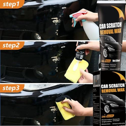 【2Packs】 Scratch Remover for Vehicles Car Scratch Remover Paste New Upgrade for Deep Scratches with Wipe & car Polish Sponge Buffing Compound for Car Paint Restorer