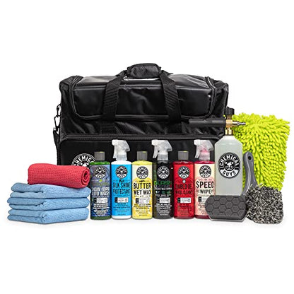 Chemical Guys, 15-Piece Arsenal Builder Car Wash Kit, Foam Cannon & Bag | Foam cannon, six 16 oz care chemicals and a carry bag for a full pressure-washer wash and detail - style: HOL350