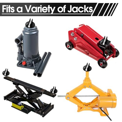 DEDC Universal Aluminum Grooved Magnetic Jack Pad Black 1 Pc, Jacking Puck Pinch Weld Frame Rail Adapter, Jack Accessories for Mechanics - color: Black 1 Pc