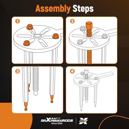 maXpeedingrods 21 in1 Bearing Puller Kit, Bearing Removal Tool, Bearing Separator Set, Bearing Disassembly Gear Puller w/ 3-jaw Hooks and 6 Sizes Red Steel Inner Hole Extractor - style: 3 Jaw Puller
