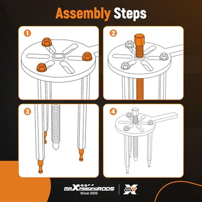 maXpeedingrods 21 in1 Bearing Puller Kit, Bearing Removal Tool, Bearing Separator Set, Bearing Disassembly Gear Puller w/ 3-jaw Hooks and 6 Sizes Red Steel Inner Hole Extractor - style: 3 Jaw Puller