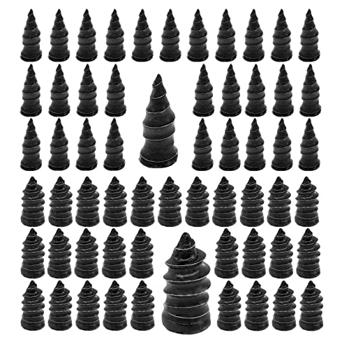 60PCS Tire Repair Rubber Nail, Vacuum Tire Repair Kits Spiral Rubber Nails, Tire Screw Plug Fast Tool Self Service Tire Repair Nail for car, Motorcycle, Truck, Tractor Tire Puncture Repair - color: 60Pcs