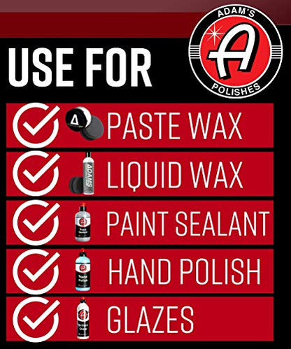 Adam's Polishes UFO Dual Sided Car Wax Applicator Car Detailing Waxing & Polishing Foam Pad | Use with Paste Wax, Ceramic Coating, Polish, Compound & More | Auto, Motorcycle, Boat, RV
