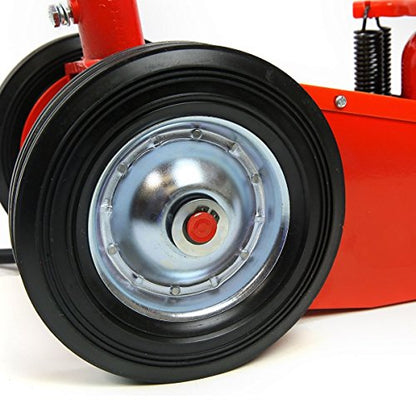 XtremepowerUS Heavy Duty 22 Ton Floor Jack Hydraulic Air Axle Bottle Jack Service w/Extension Saddle Set Wheels