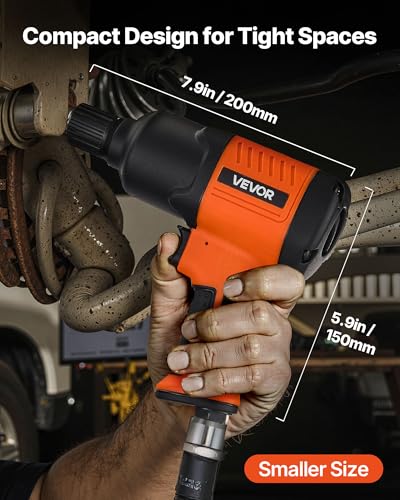 VEVOR Air Impact Wrench, 1/2" Drive Pneumatic Impact Wrench Up to 1100 ft-lbs Reverse Torque, 7500RPM 4-Speed Adjustable & Lightweight Pneumatic Gun for Auto Repairs and Maintenance - style: 1/2" 1100 ft-lbs