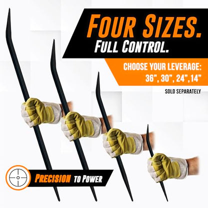 Mutt Tools 24 Inch Heavy Duty Alignment Pry Bar – Professional-Grade Sleever Bar – For Line-Up & Spud Work – Ideal for Ironworkers, Construction, & Industrial Use - size: 24 Inch