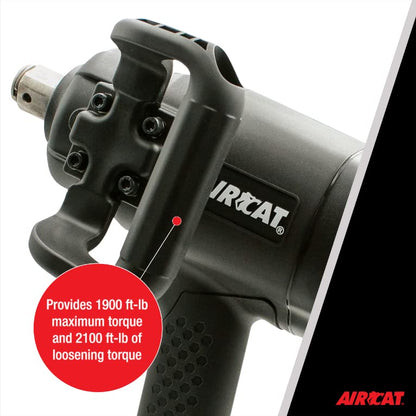 AirCAT 1870-P 1" Low Weight Pistol Impact wrench 2100 ft-lbs , Black , Medium