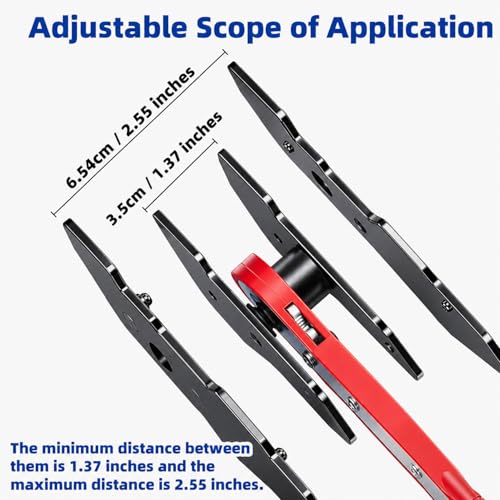 Brake Caliper Compression Tool, 360° Adjustable Ratcheting Brake Pad Spreader for Single Twin Quad Piston Calipers, Extra Include 2 Hooks & 2 Magnetic Steel Plates, Cars Disc Brake Repair Tool