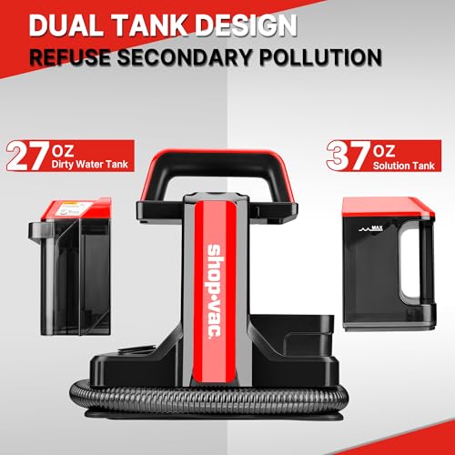 Shop-Vac Portable Carpet & Upholstery Spot Cleaner Machine, 5430094 | Powerful Spot Cleaner with 2 Cleaner Solutions, Lightweight, for Pet Stains, Sofa, Rug, Mattress, Curtain and Car Seats