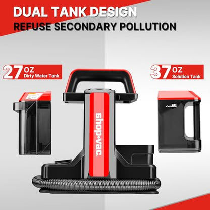 Shop-Vac Portable Carpet & Upholstery Spot Cleaner Machine, 5430094 | Powerful Spot Cleaner with 2 Cleaner Solutions, Lightweight, for Pet Stains, Sofa, Rug, Mattress, Curtain and Car Seats