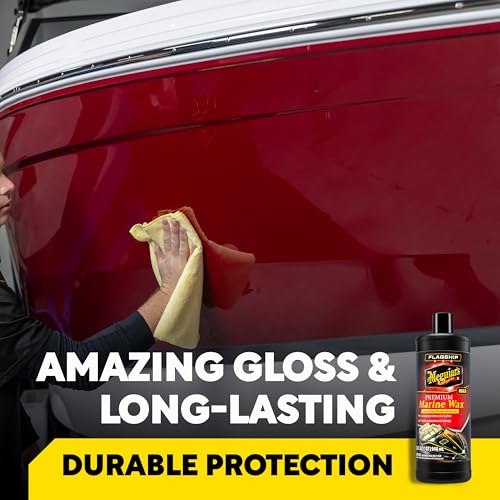 Meguiar's M6332 Flagship Premium Marine Wax, Easy to Use Boat Polish and Wax, Remove Scratches, Swirls, and Oxidation While Leaving Lasting Protection, 32 Oz Bottle - size: 32 Fl Oz (Pack of 1)