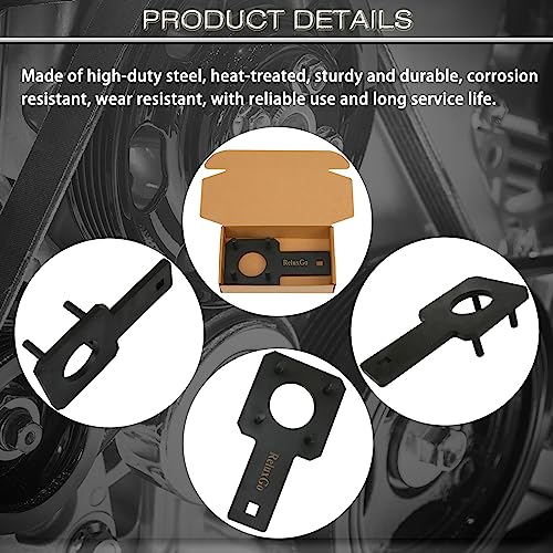 ReluxGo Crankshaft Pulley Holding Tool Crankshaft Vibration Harmonic Damper Holder Tool Crankshaft Wrench Crankshaft Holding Tool for VW Routan Dodge Chrysler Ram 3.6L replace 10198A