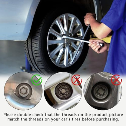 D-Wheel Locking Lug Nut Removal Tool, Professional Locking Lug Nuts Key | Lug Nut Remover, Steel Drive Wheel Lock Key with Socket Anti-Theft Wheels Nut Remover & Installer, Fit for Most Cars