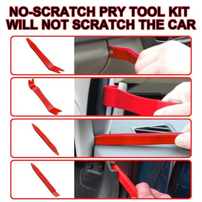 KEZE 15Pcs Carbon Steel Precision Pick & Hook and Trim Removal Tool Set with Scraper and Magnetic Telescoping Tool Kit for Remove Automotive Electronics Maintenance Hoses Gasket Hand Pick Up Tools | With Scraper, Magnetic Telescoping Tool Kit, For Automot