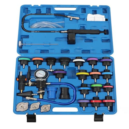 28 Pieces Cooling System Refill Kit Radiator Pressure Tester with Carrying Case