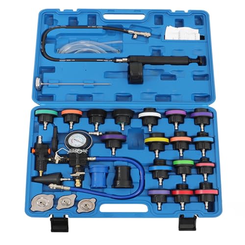 28 Pieces Cooling System Refill Kit Radiator Pressure Tester with Carrying Case